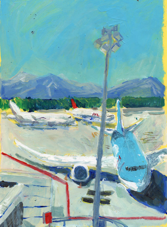 the airport